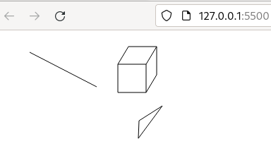 line, triangle & cube